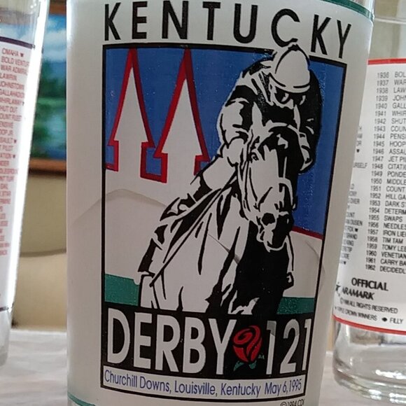 Kentucky Derby Glasses - Derbies 117 (1991), 118 (1992), 119 (1993), 120 (1994) - Picture 6 of 12
